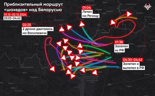 Десятки российских дронов "заблудились" в Беларуси